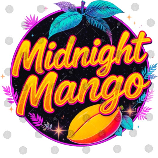 Nighttime Mango Bright Design Digital Files