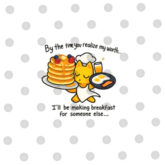 Cute Cat Breakfast Chef Design Digital Files