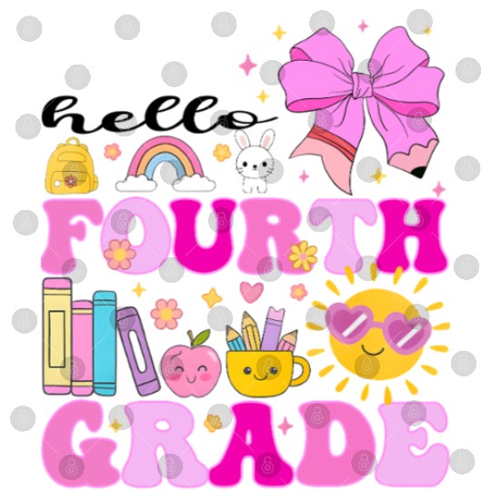 Hello Fourth Grade, Preppy Back to School Digital Files