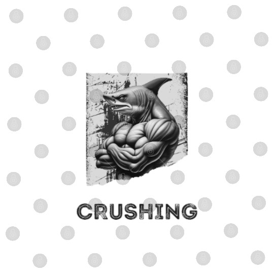 PUSHING LIMITS – Ripped Shark Gym Design Digital Files