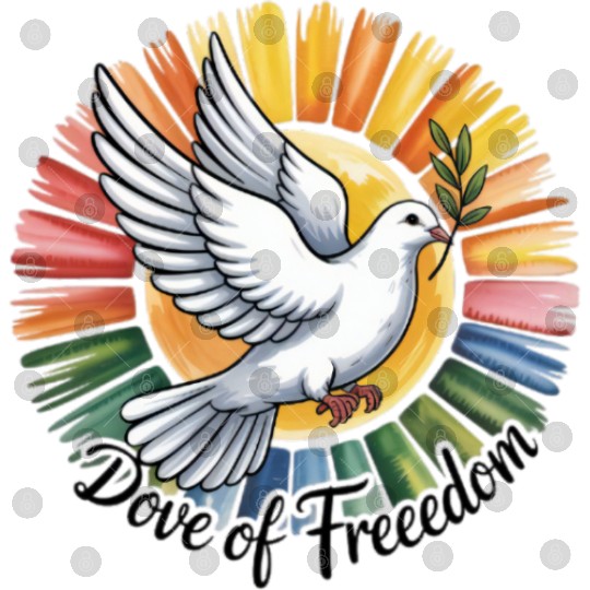 Peaceful Dove with Olive Branch Design Digital Files