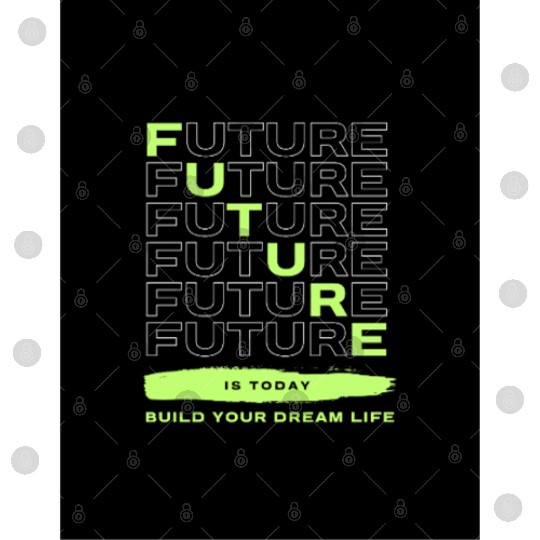 Futuristic Motivational Typography Design Digital Files