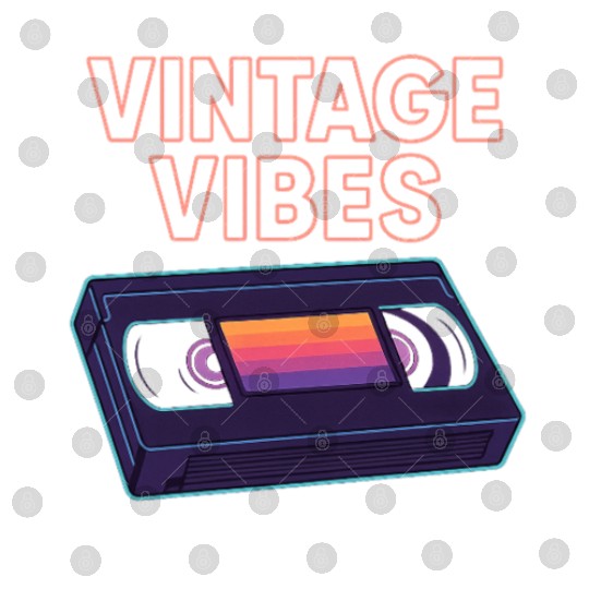 Vintage Cassette Tape Neon Design Digital Files