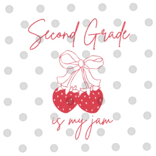 Funny Strawberry Second Grade Teacher Women Back Digital Files