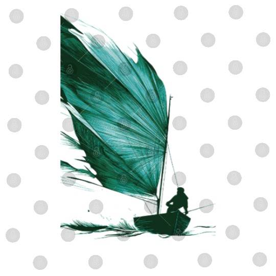 Tropical Leaf Sailing Art Digital Files