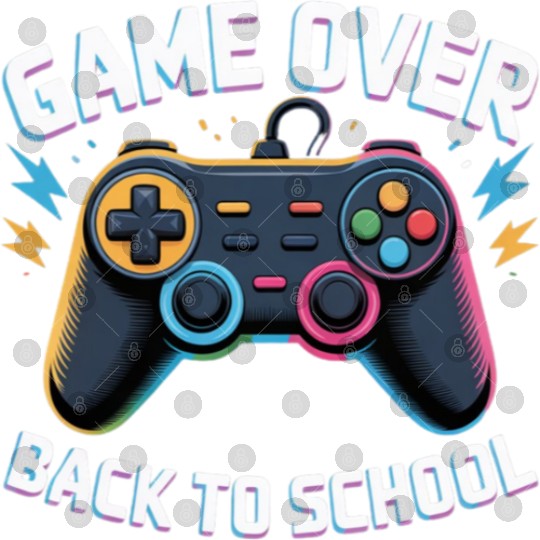 Game Over Back to School – Funny Gamer Design Digital Files