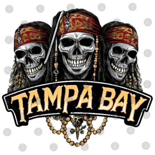Pirate Skull with Tampa Bay Banner Digital Files