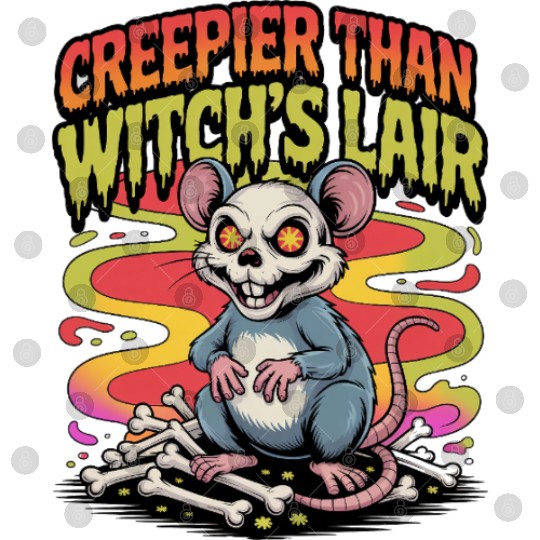 Creepy Mouse with Wicked Eyes Design Digital Files