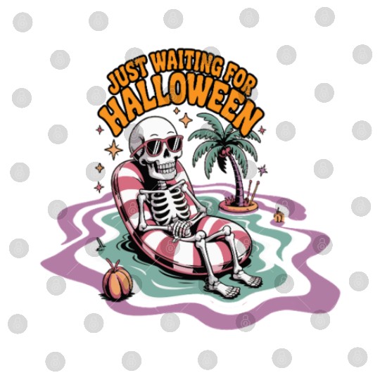 Chill Skeleton Halloween Vibes Digital Files