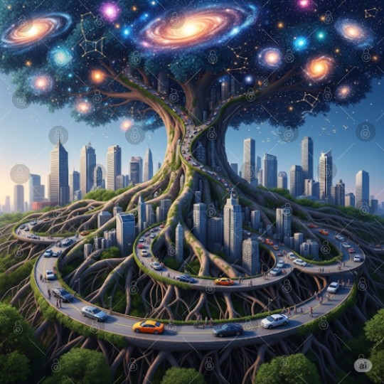 Celestial Urban Tree of the Cosmos Digital Files