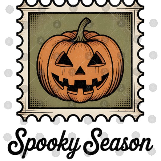 Spooky Season Pumpkin Stamp Design Digital Files