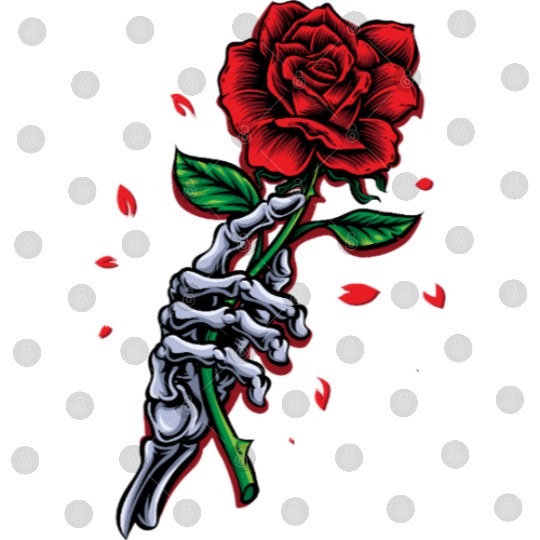Skeleton Hand with Rose – Gothic Romance Art Digital Files