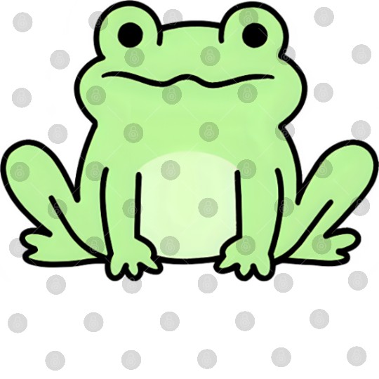 Lime Green Cartoon Frog Design Digital Files