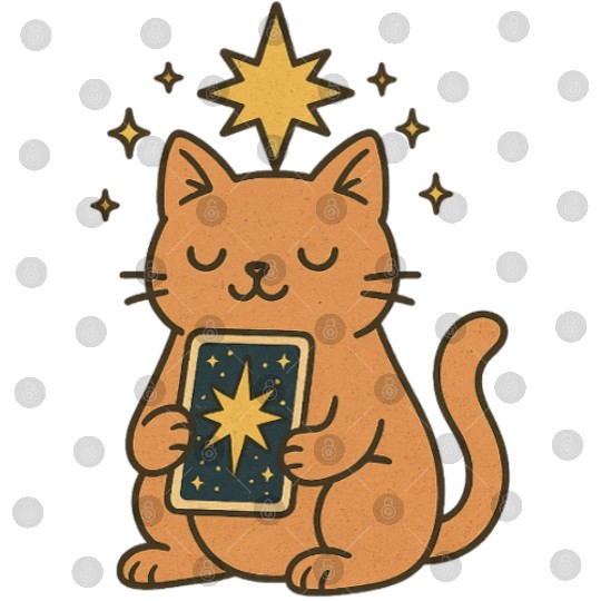 Celestial Cat Tarot Design Digital Files