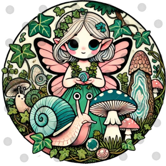 Enchanted Forest Fairy Illustration Digital Files