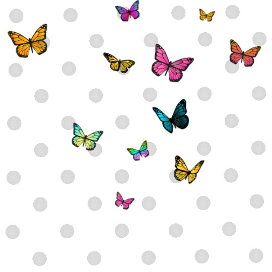 Colorful Butterfly Name Design Digital Files