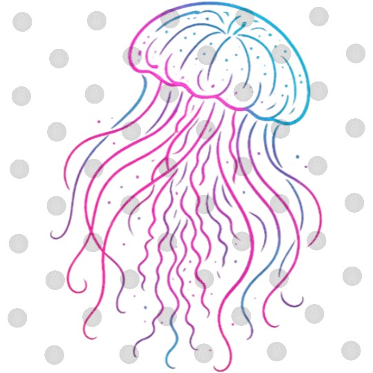 Neon Jellyfish Underwater Glow Digital Files