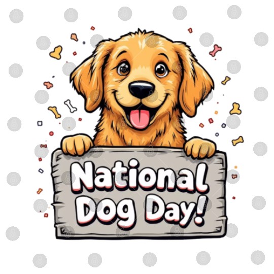 Celebratory Puppy for National Dog Day Digital Files