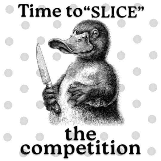 Funny Platypus with Knife - Slice the Competition Digital Files