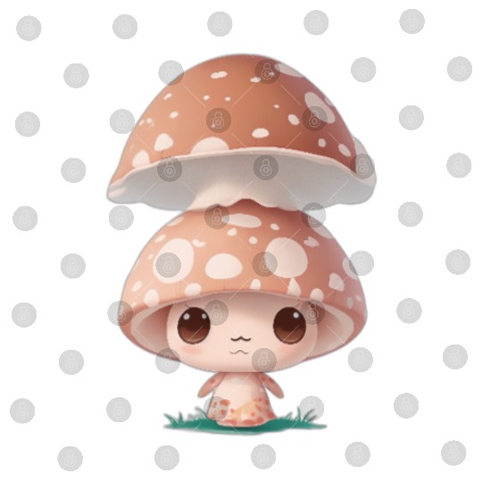 Cute Mushroom Character Illustration Digital Files