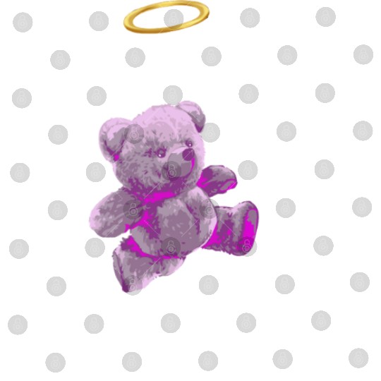 Inspirational Teddy Bear with Angel Halo Digital Files