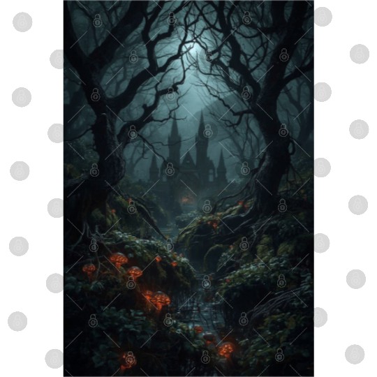 Enchanted Forest Castle Scene Digital Files