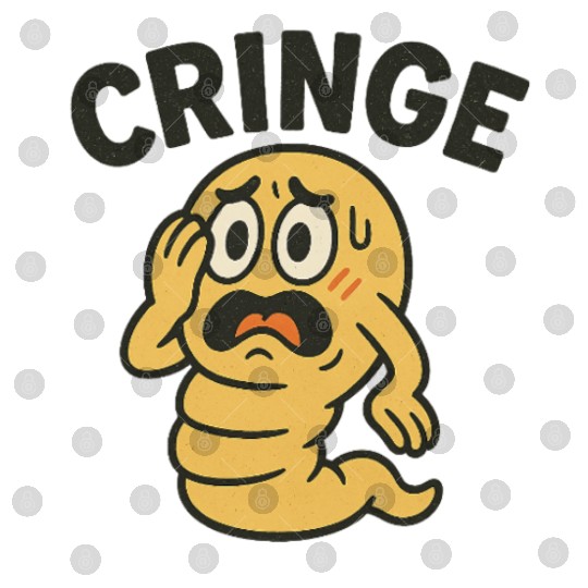 Cringe Meme Worm Illustration Digital Files