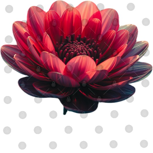 Vivid Red Lotus Blossom Design Digital Files
