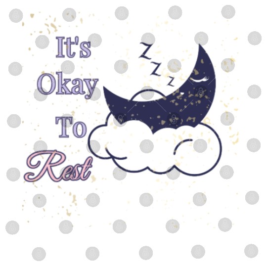 It's okay to rest. Self care moon design Digital Files