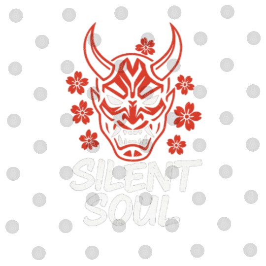 Demon Mask Cherry Blossom Design Digital Files