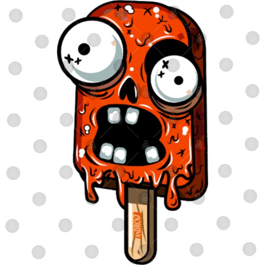 ice cream zombie 02 Orange grunge sour scream Pop Digital Files