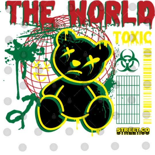 Toxic World Kawaii Bear Artwear Digital Files