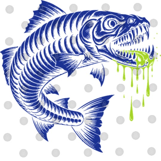 Neon Rage Fish Graphic Digital Files