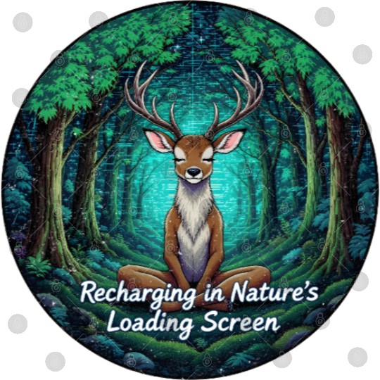 Enchanted Forest Deer Meditation Design Digital Files