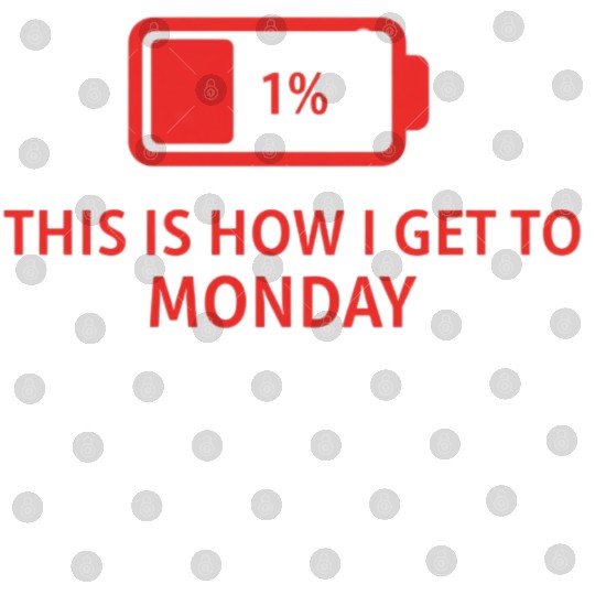 Battery Icon with Monday Motivation Digital Files