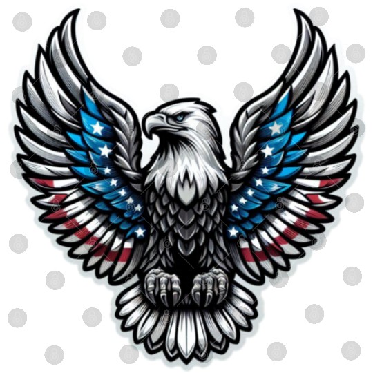 Patriotic Eagle Emblem Digital Files