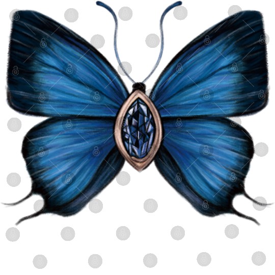 September Sapphire Blue Butterfly Gemstone Design Digital Files