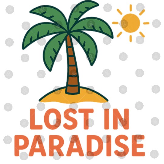 Tropical Sunset Palm Illustration Digital Files