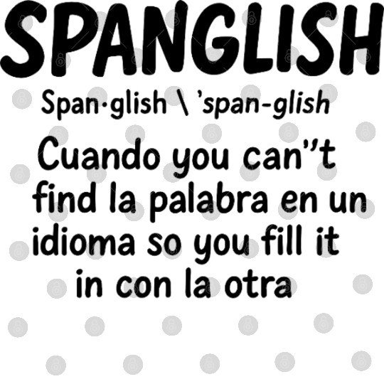 Spanglish Definition Spanish Teacher Bilingual  Digital Files