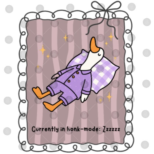Silly Goose in Honk-Mode Pajama Design Digital Files