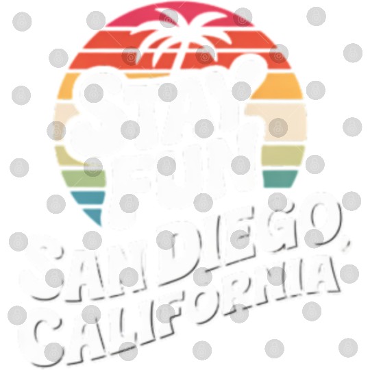 Retro Sunset Stay Fun San Diego Design Digital Files