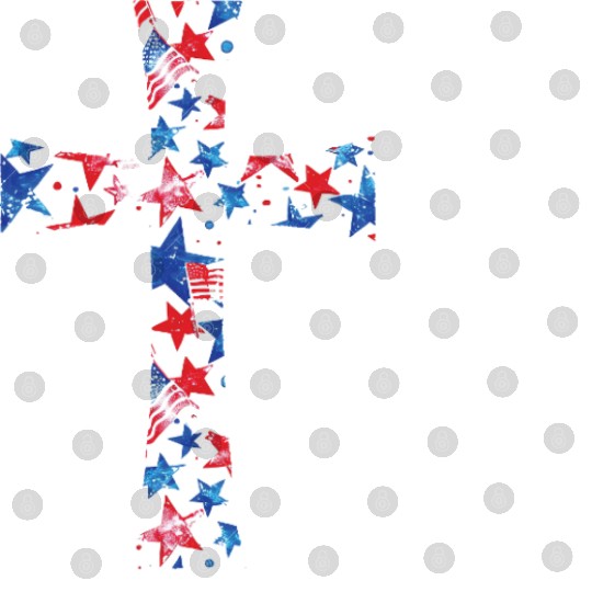 Patriotic Jesus Cross Design Digital Files