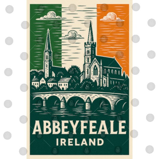 Abbeyfale Ireland Church Skyline Digital Files
