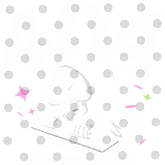 Skull Cartoon Emergency 404 Error Design Digital Files