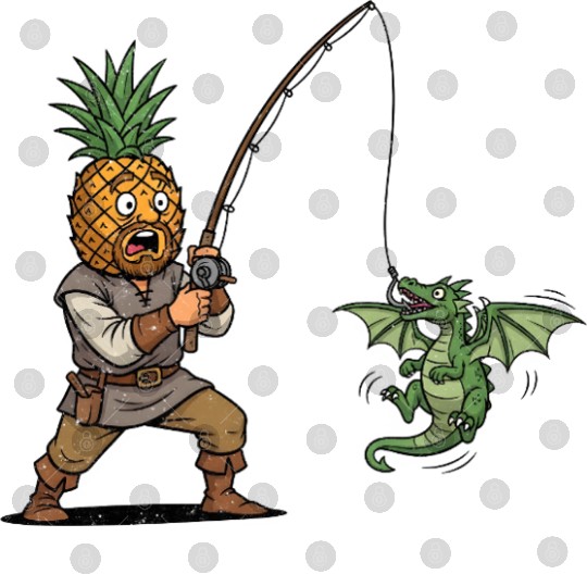 Tropical Fishing Adventure Illustration Digital Files