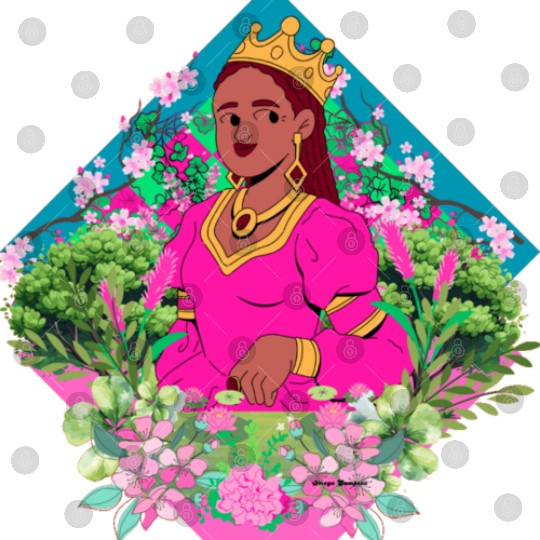 Queen in pink and green  Digital Files