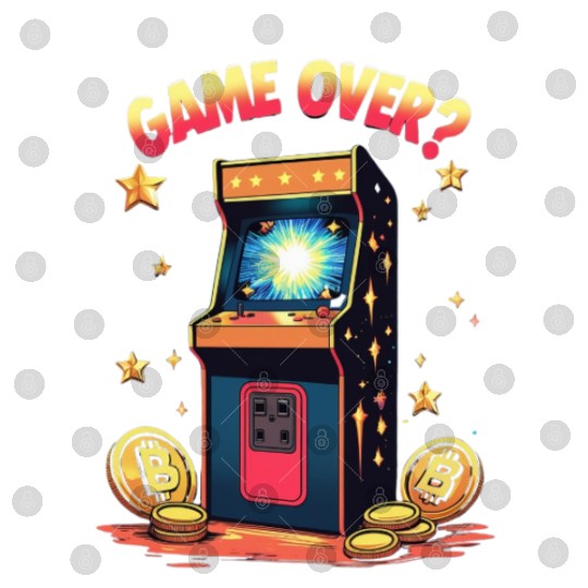 Retro Arcade Game Over Illustration Digital Files