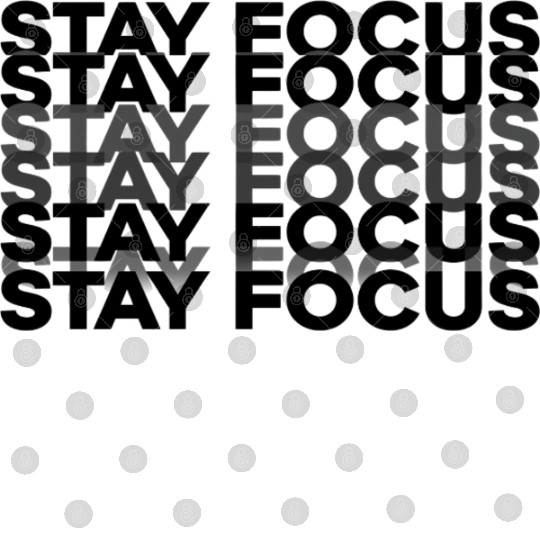 Inspirational Focus Typography Design Digital Files