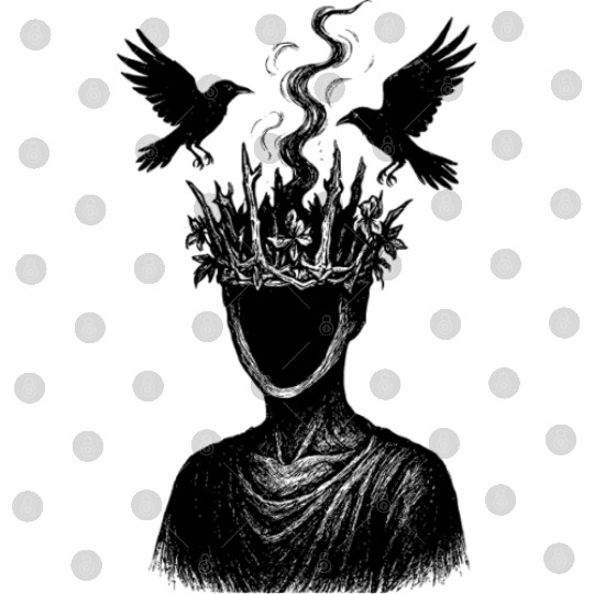 Ethereal Hallow Crown with Birds Digital Files