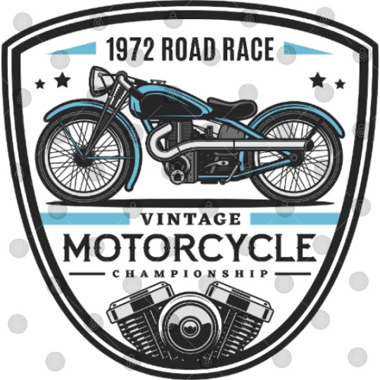 1972 Vintage Motorcycle Road Race Badge Digital Files